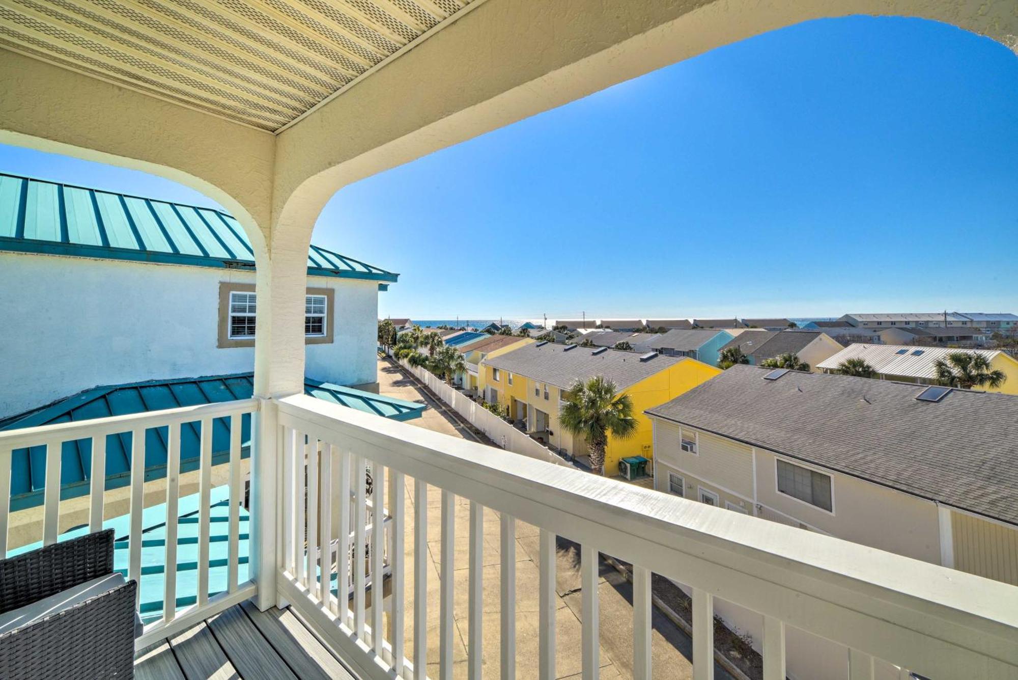 Sunny Pcb Home With Balcony Steps To The Beach! ปานามาซิตี้บีช ภายนอก รูปภาพ